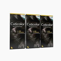 Cuticolor Permanent Hair Color Cream| Dr prescribed| Eco Mechanism for Preserving Scalp Health| No Ammonia| No PPD| Enriched with Portulaca & Boseivela Extracts - Black (120g) | Pack Of 3-image-33