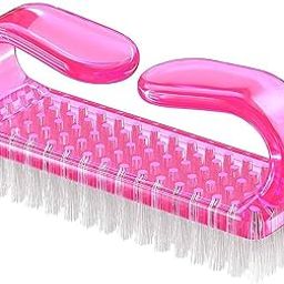 LANELLIE Handle Grip Nail Brush Hand Finger Toe Nail Scrub Cleaning Brush Manicure Pedicure Scrubbing Cleaner Brush for Men and Women (Multicolor)(Pack of 1)-52
