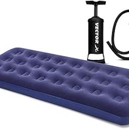 Vector X Camping-Tracking Inflatable Rectangular Air Bed Mattress with Foot Pump(191 * 73 * 22cms)-61