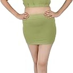 Solid Collard Top with Mini Skirt Set for Women Teen-image-78