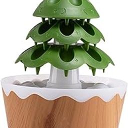 Christmas Tree Humidifier Christmas Gift 250 ml for Bedroom Living Room Home Brown| Room Humidifier | Aroma Diffuser | Portable Humidifier-image-23