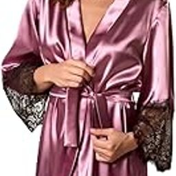 Women's Sexy Lace G-String Thongs Underwear & Silk Satin Lace Robe for Women.-image-24