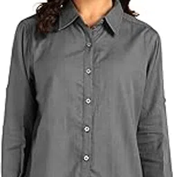 blocks of india Women Solid Regular Full Sleeve Cotton Shirt-picture-4