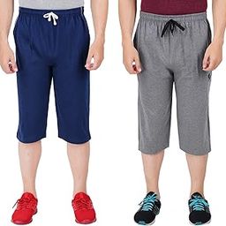 Men's Regular Fit Three Fourth Capri (Pack of 2)-image-80