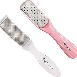 Midazzle 2 in 1 & Rectangle Foot Scrubber, Callus Remover - Colors May Vary - (Pack of 2)-image-1