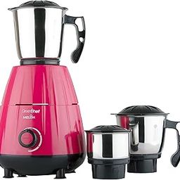 GREENCHEF Stainless Steel Melon Mixer Grinder, 600W, 3 Jars (Pink), 600 Watt-image-85