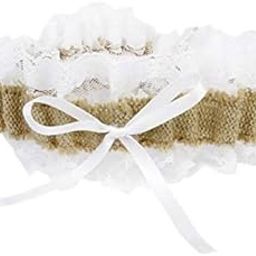 VELURA Garter Country Romance Jute Burlap and Lace Bridal Wedding Garter|6Pieces Rose Pull Knob |Garters| Wedding & Formal Occasion-image-55
