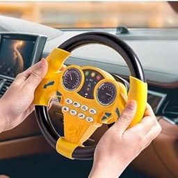 Premium Kids Driving Steering Wheel Funny Interactive Driving Wheel with Music (yellow - A1)-picture-20