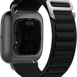 Alpine Loop Band Compatible with Fitbit Versa 2 Bands/Versa/Versa Lite/Versa SE/boAt Xtend Replacement Stretch Nylon Sport Strap Woven Wristband for Women Men-16