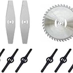 HASTHIP® Universal Grass Trimmer Blade Grass Cutter Heads Replacement 15CM Dia Alloy Round Cutting Weed Machine Accessories with 14PCS Saw Blade 5 PCS Plastic Blades-image-14