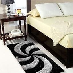 MH furnishings Half Bed Runner Shaggy Bedside Runner (Multicolour, Polyester, Size - 22 x 55 INCHES)-image-74