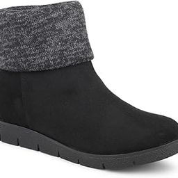 Women Black Flat Boots Clog-image-3