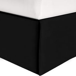 Elegant Comfort 1-Piece Solid Bed Skirt, 1500 Thread Count Egyptian Quality, Minimalist Design with a Modern Look- Easy Care, Wrinkle and Stain Resistant, Bedskirt, Cali King, Twilight Black-1