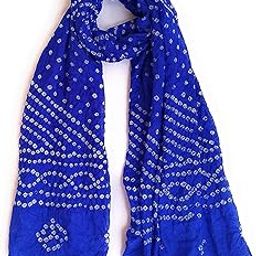 Women's Art Silk Bandhani Dupattas Neck Scarf Fashionable Stole-image-18