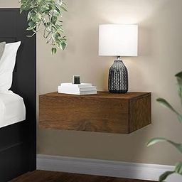 Anamino® Wall Mounted Bedside Table with Drawer – Floating Nightstand for Bedroom, Space Saving Wall Shelf with Storage – Modern Minimalist Design (Volnet)-image-49