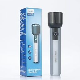Philips Portable Torch Light with Camping Light, 400LM LED Flashlight Rechargeable, 6 Lighting Mode, 150M Coverage, Anti-Drop Handheld Flash light for Indoor, Outdoor, Camping, Hiking, Emergency Light-11