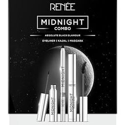 RENEE Midnight Combo | Kajal + Eyeliner + Mascara | Long Lasting | Smudge-Proof | Easy to Use Makeup Kit Set | Highly Pigment | Darkest Black | Vitamin E Infused | Travel-Friendly | Ideal for Gifting | Wedding-1