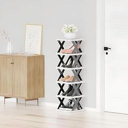Wall Shelves Multi-Purpose Stackable Shoe Rack Adjustable Slots, Stylish Shoe Storage Organizer for Bedroom and Entryway - Easy Assembly, Durable Home Stand for Footwear-image-20