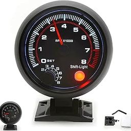 Tachometer Gauge,Geevorks 3.75" 12V Automotive Replacement Tachometers 0-8000 RPM,RPM Tachometer for Car 4/6/8 Cylinder Engines-picture-17