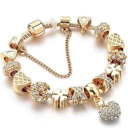 Latest Stylish Gold Crystal Charm Gift Bracelet for Women and Girls (15733b)-image-60