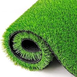 CARPET CAPITAL 35 mm High Density Artificial Grass Carpet Rug Mats for Balcony,Lawn, Door and Garden Color- Natural Green, (4x12 Feet)-25