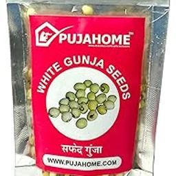 Pujahome Natural White Gunja Ratti | White Gunja Chirmi Safed Gunja White Gunja Ratti Gunja Seeds Beads (100)-image-25