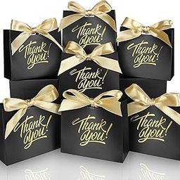 VRB Dec Small Thankyou Gift Boxes for Packaging/Gift Boxes for Gifting,hamper boxes for gift empty,gift hamper box for gifting,return Gifting,Chocolates, Dry Fruits, Wedding & Pooja Gifts (10 Pcs Black Thankyou Box With Ribbon.)-image-39