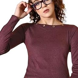 Purple Boat Neck Eyelet Sweater-image-27