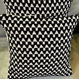 AWARD VELVETS Cotton Fabric Acrylic White and Black Cushion Covers, Pillow Cover, (Set of 2)-image-7