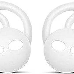 Brain Freezer Compatible with AirPods 1 & 2 Only | Silicone Earbuds Eartips Earhooks Grip Case Cover | No Ear Pain, Secure Fit | Does Not Fit in Charging Case (1 Pairs | Clear)-4