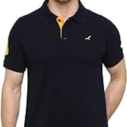CottonPoly Solid Polo T-Shirt with No.3 Applique for Men (AC284)-image-85