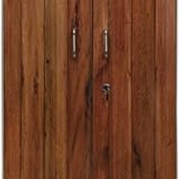 Sharan Almirah Premium Metal Steel Mini Wardrobe for Bedroom| 2 Door Mini Almirah Cupboard with Locking System | Brown (DL_Mini_D11)-image-42