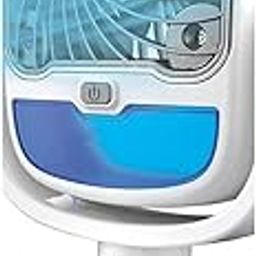 Hylentis Air Portable Fan, Grip Go 3 Speed Small Fan, Travel or Desk Fan, Cordless Personal Evaporative Air Cooler, 360 Degree Head Swivel, LED Color Changing Light-image-57