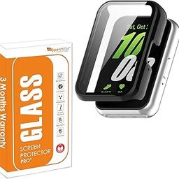 OpenTech Hard Silicone Protection Case Cover with Attached Screen Protector Compatible for Samsung Galaxy Fit 3 Full Coverage (Black)-19