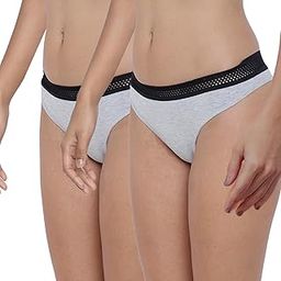 BASIICS Bonita Pretty Thongs Panty for Women | Antibacterial Thongs Underwear Panties for Women Innerwear Pack of 2-image-70