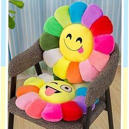 Riftree Velvet Pure Fiber Filling Super Soft Sunflower Cushion Plush Stuffed Toy for Home Party Decoration Set of 2 Pieces-17