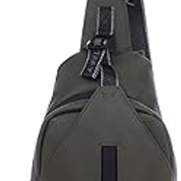 Black Gold Collection Lucas Crossbody Sling Bag with PU-Coated Polyester, Adjustable Strap, Organiser Pockets, Branded Pullers & Reflector Keychain 4L Capacity for Men & Women, Olive-image-39