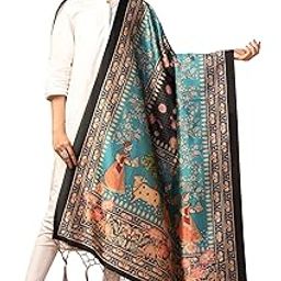 Women's Silk Floral Digital Print Free Size Silk Dupatta in Multi Colors-picture-34