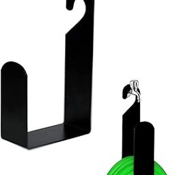 Heavy Duty Garden Hose Holder | Hang with or Without Wall-Mounting | Irrigation Hose Mounts (Square Holder, Metal, Pack of 1)-image-11
