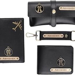 Personalised Name Advocate Adv Leather Wallet Gift Set for Men (Black)-picture-12