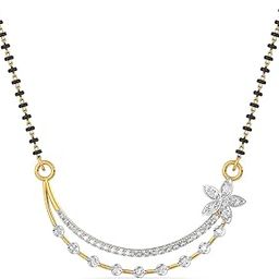 18k (750) Yellow Gold and Diamond Mangalsutra for Women-image-83