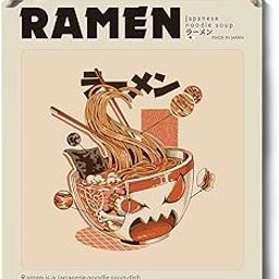 Funny Kitchen Sign Decor Ramen Wooden Sign Plaque Wall Hanging Japanese Food Print Artwork 8”X10” Modern Home Kitchen Decoration-image-92