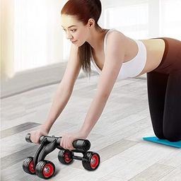 ALLOVA 4 Wheels Ab Roller Wheel Automatic Rebound Workout Roller Wheel, Abdominal Workout Fitness Exercise Equipment.-image-43