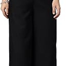 Women High Rise Strechable Parallel Pants | Regular Fit Trousers-image-50