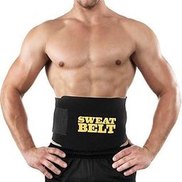 Sweat Slim Belt Neoprene Body Shaper and Tummy Trimmer for Men & Women Supports Weight Loss & Lower Back Support Black-image-41