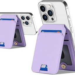 Mizi MagSafe Wallet, Magnetic Phone Vegan Leather Wallet with Adjustable Stand - Slim 5 Cards Holder for iPhone 15/14/13/12 Series, Not for 12/13 Mini - Purple-image-45