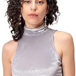 by The Indian Garage Co Women Fitted Casual Solid Crop Top-image-24