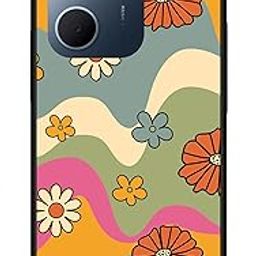 NDCOM for Oppo A5x 5G Back Cover | Oppo A5x Cover | Premium Oppo A5x Back Cover for Enhanced Protection | Retro Floral Print Printed Metal Case-image-41