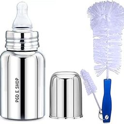 PGD Premium-Grade Regular Design Stainless Steel Baby Feeding Bottle and Cleaning Brush Set for Newborns, Infants, Toddlers, and Kids (150ml Cleaning Brush)-image-5