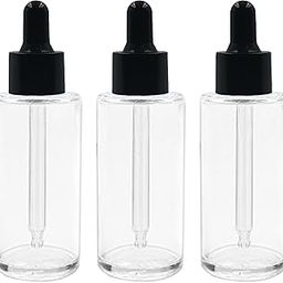 Happy Packaging 50ML Clear Flat Shoulder Round Empty Glass Bottle | Glass Dropper | Black Sleeve | Silcon BlackTeat | Refillable | Leak Proof For Essential Oils | DIY Perfumes | DIY serums (24)-80
